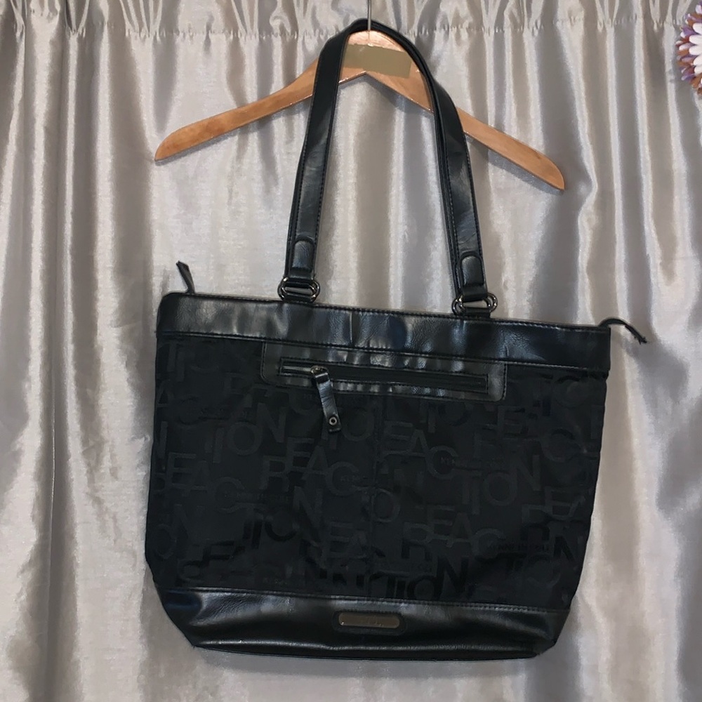 Kenneth Cole Reaction Women’s Black All Over Logo Laptop Tote